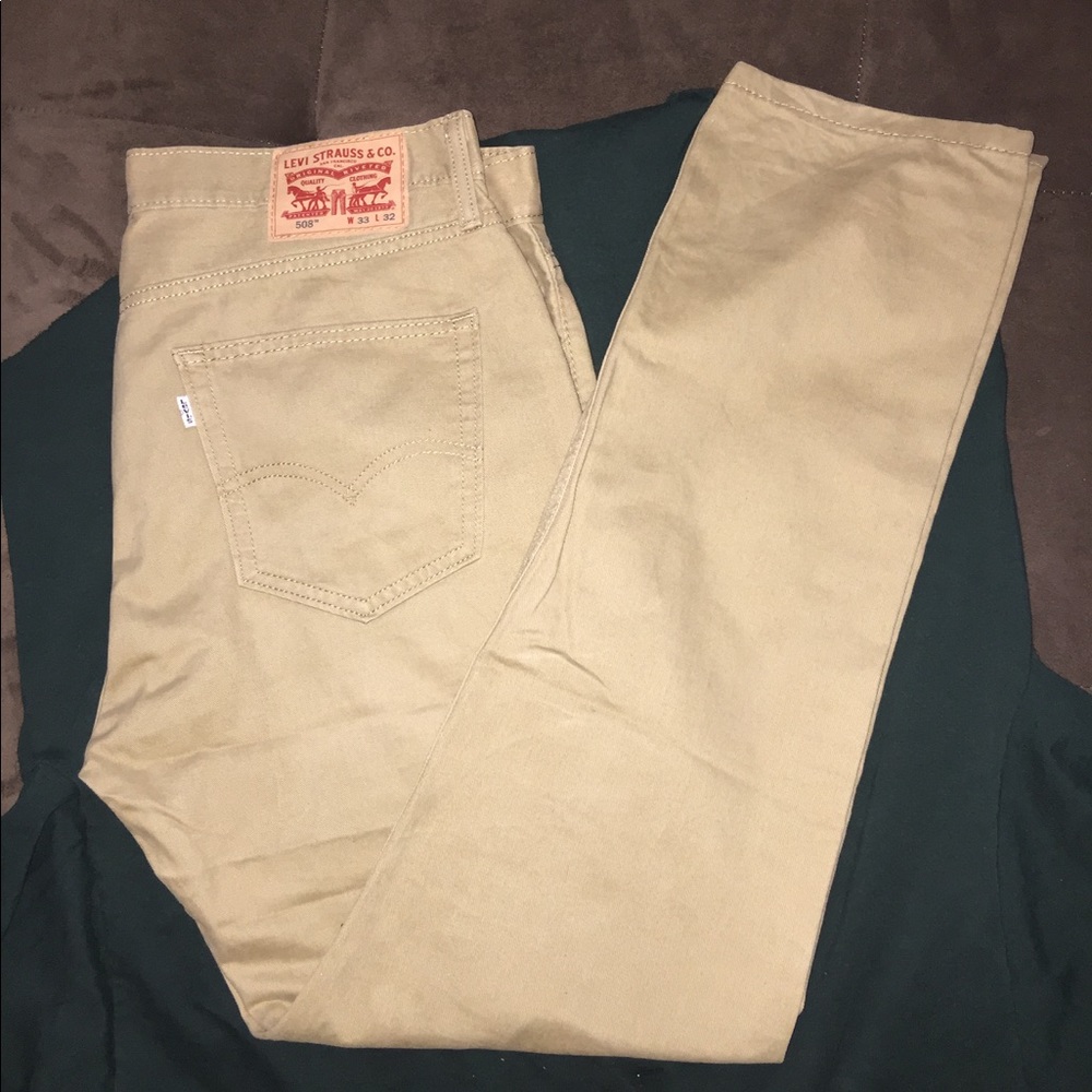 Levi's Khaki Jeans 508 33 x 32 Men's Regular Taper